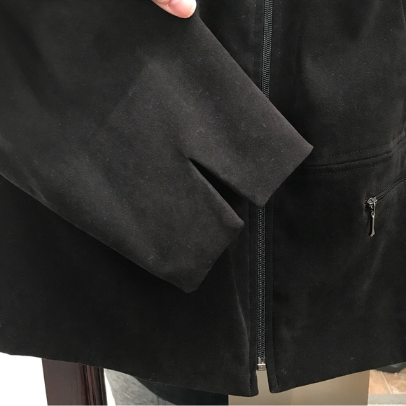 Micro Suede Zip Front Jacket or Blazer w/Zipper Pockets - Picture 7 of 7